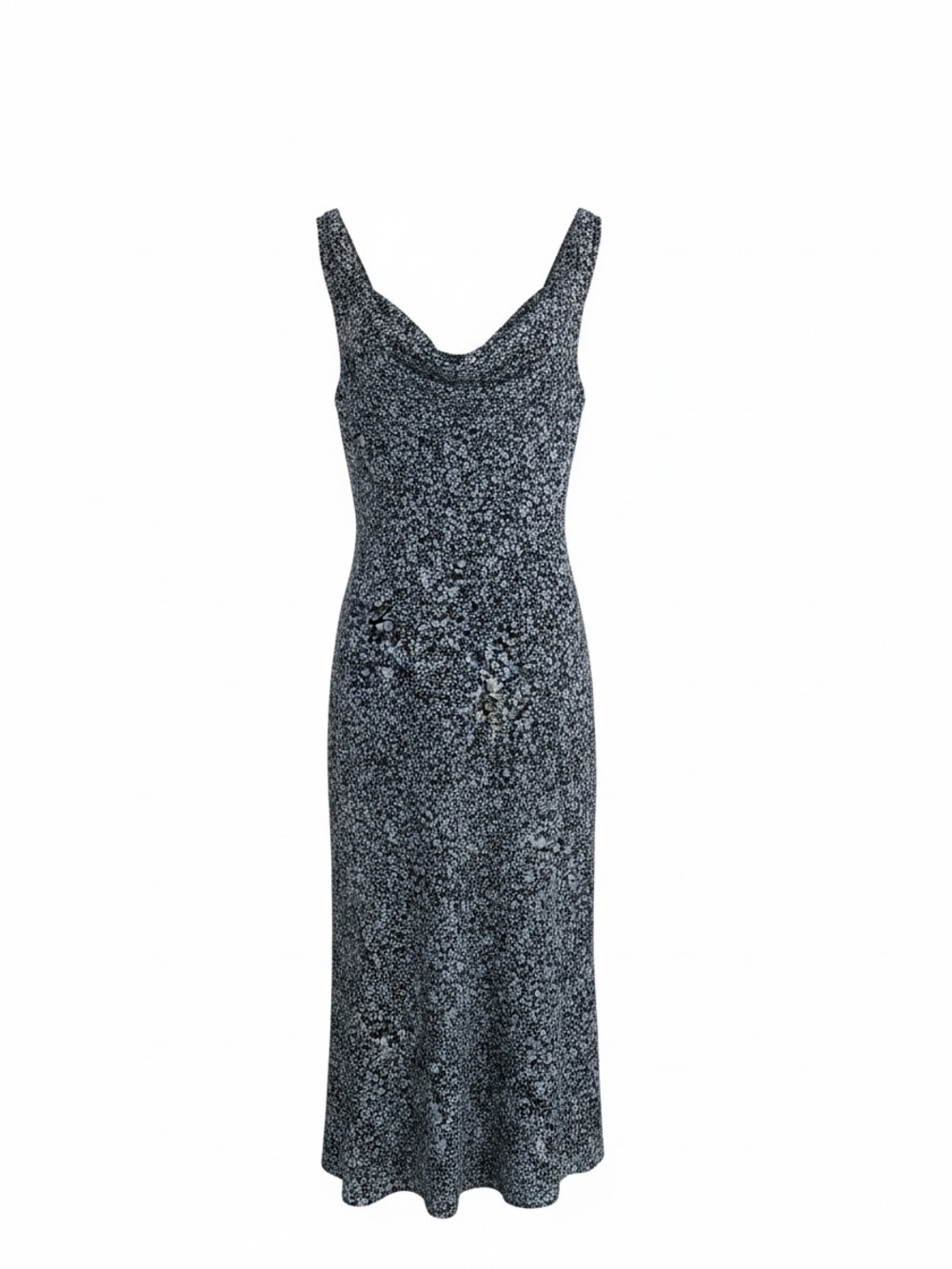 Women’s Abercrombie & Fitch Cowl Neck Midi Dress in Navy Blue